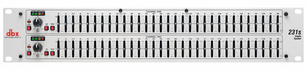The dbx 231s Graphic EQ. Easy to use and adjustable.