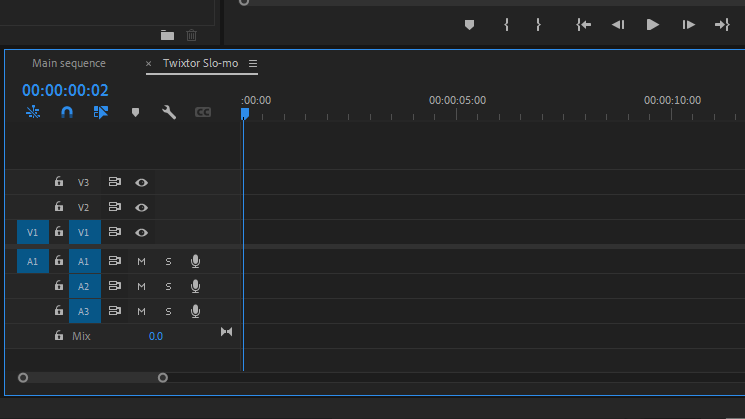 Step 2: Make a new sequence for your slow-motion clip